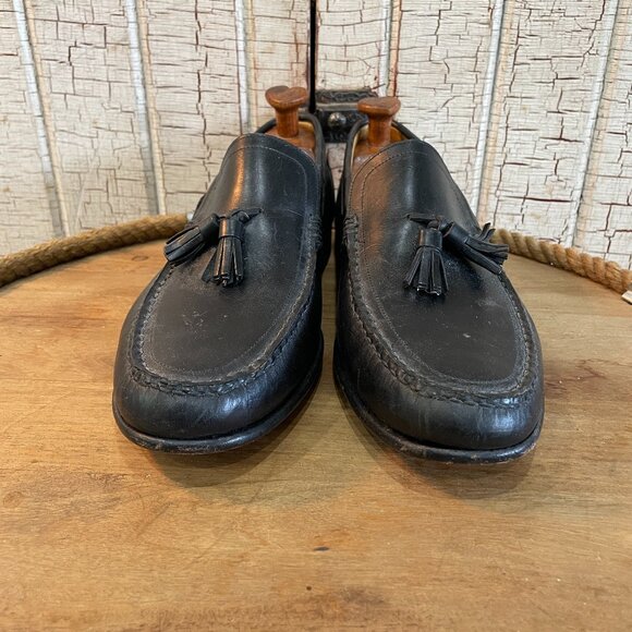 Vintage Dack's Mens Black Loafers Leather 11 - Picture 1 of 6